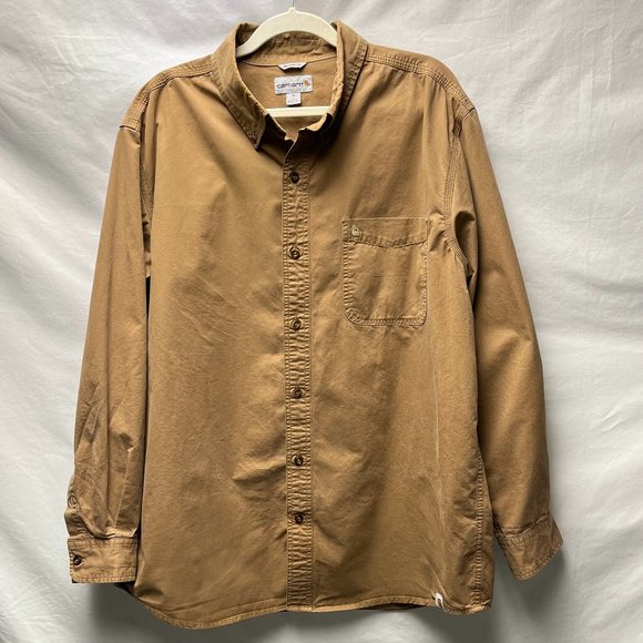 Carhartt Long-Sleeve Button-down Collar Relaxed Fit Work Shirt Men's Size XL - Picture 1 of 13